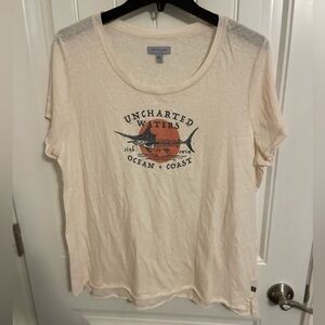 Short sleeve Ocean & Coast t-shirt XL Swordfish uncharted waters sink or‎ swim